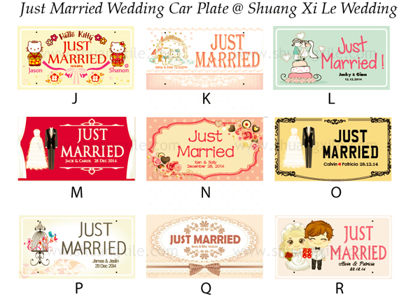 Just Married Car Plate