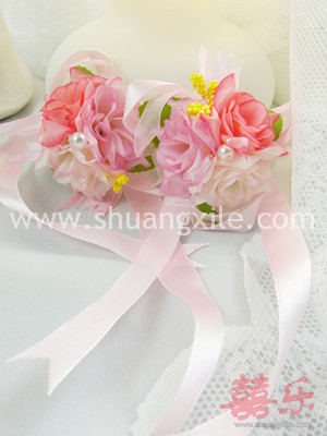 Sweet Pink Wrist Corsages